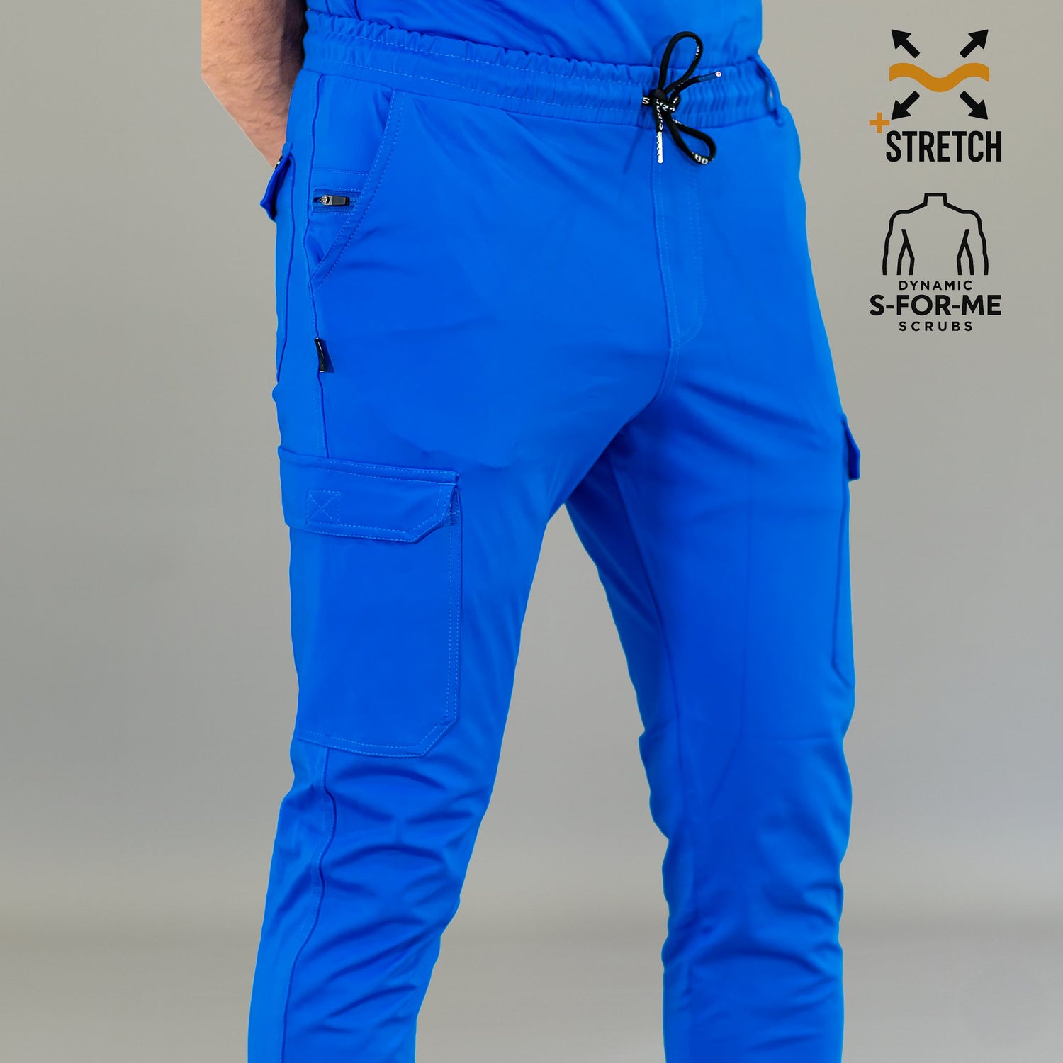Scrub jogger azul rey hombre para clínica y hospital