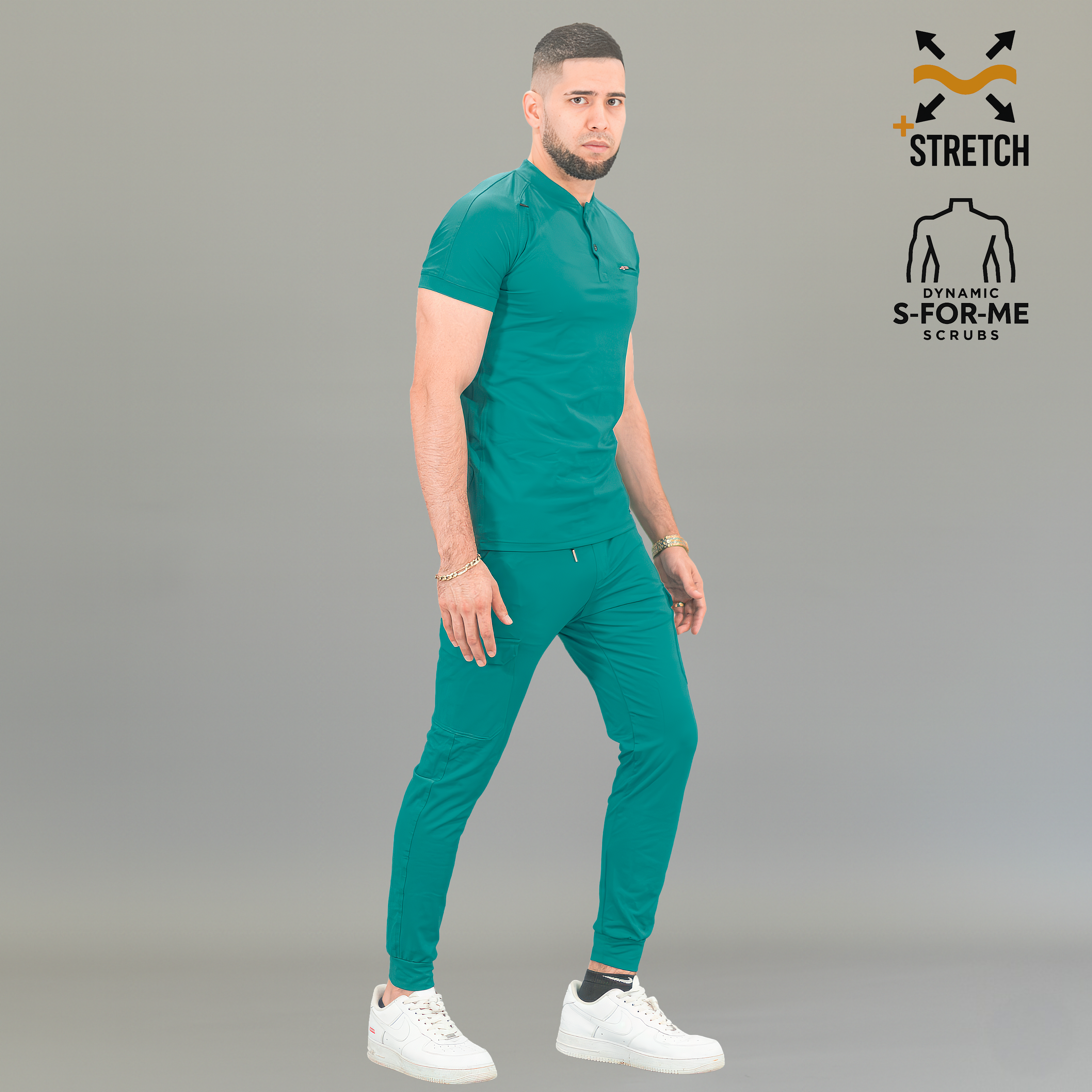 Conjunto Quirúrgico Hombre · Modelo 901 Super Stretch · Verde Teal