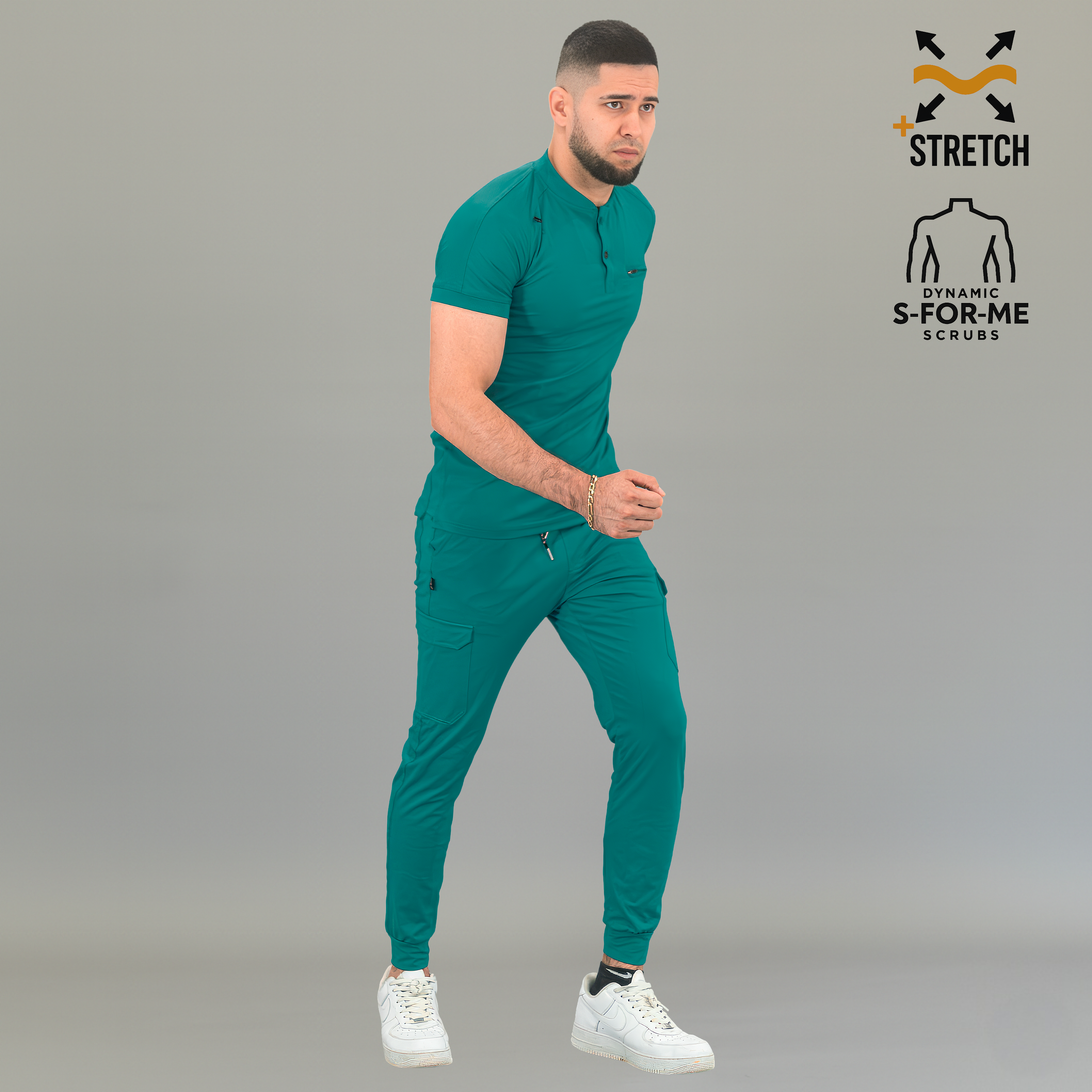 Conjunto Quirúrgico Hombre · Modelo 901 Super Stretch · Verde Teal
