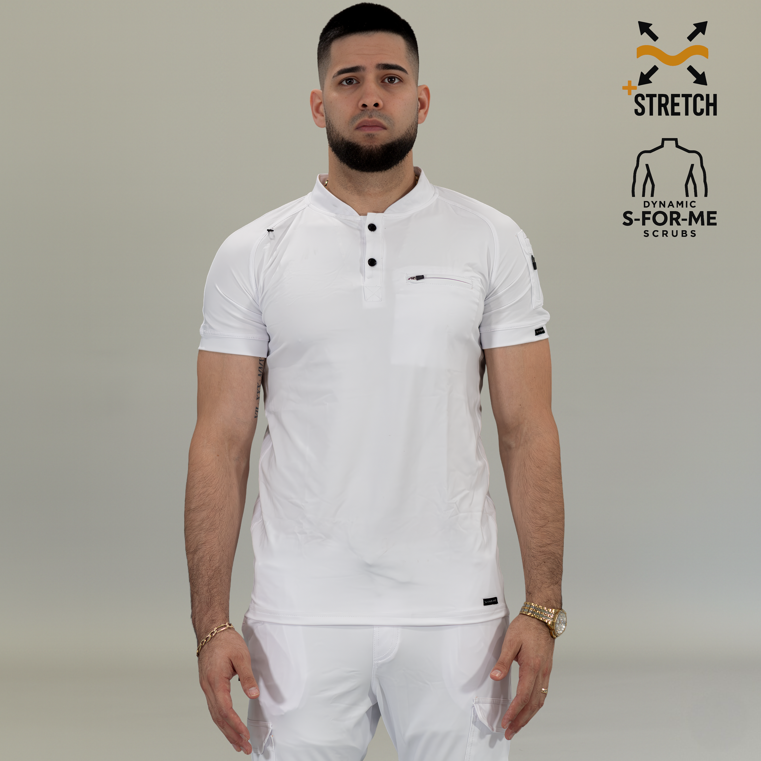 Filipina Quirúrgica Blanca Hombre, Scrubs 901 Super Stretch