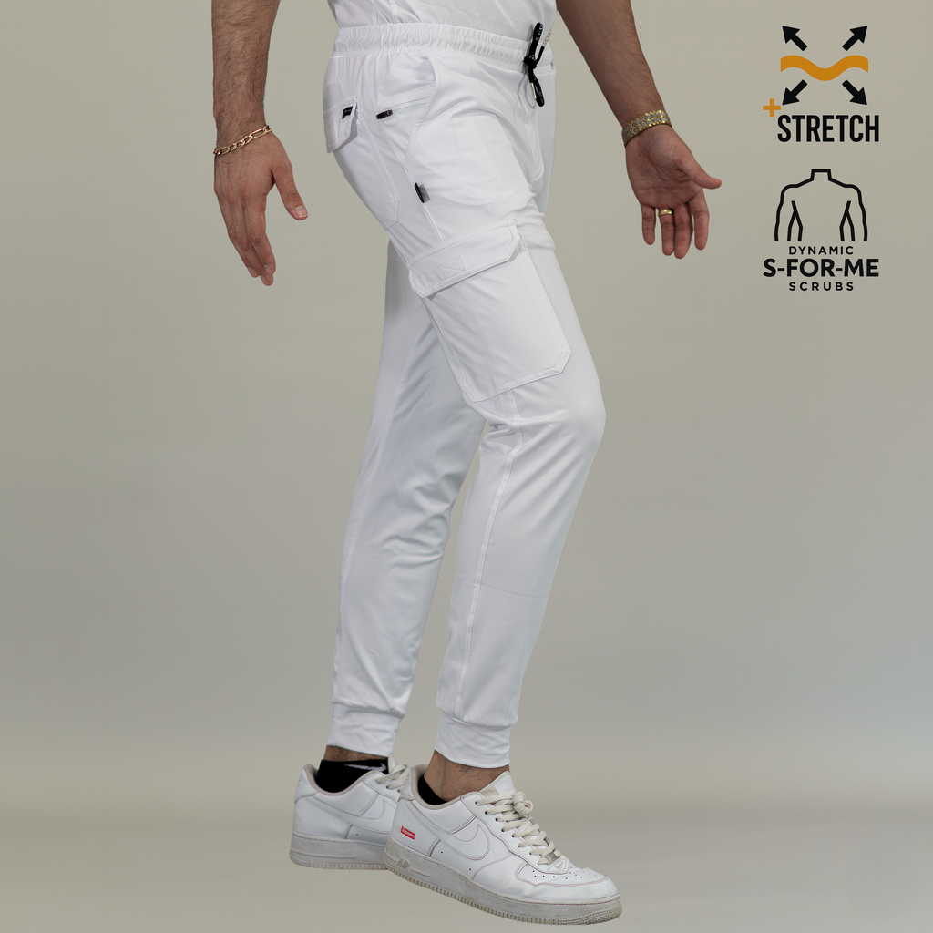 Jogger Quirúrgico Blanco Hombre, Scrubs 901 Super Stretch