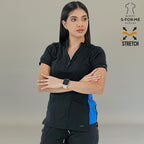 Filipina Médica para Mujer Modelo 930 Negro/Azul Rey Superstretch