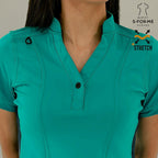 Filipina Médica para Mujer Modelo 930 Teal/Marino Superstretch