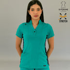 Filipina Médica para Mujer Modelo 930 Teal/Marino Superstretch