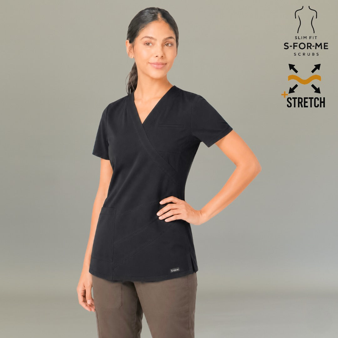 Filipina Est. 911 Quirúrgica Negra Mujer, Super Stretch, Scrubs 911