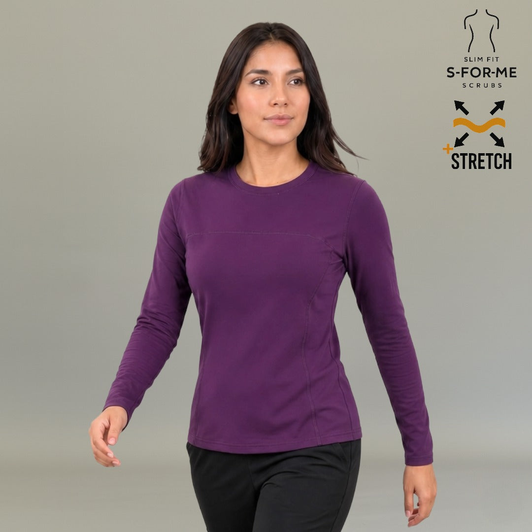 Blusa Under Scrub Mujer Manga Larga | Morado (Purple) Super Stretch