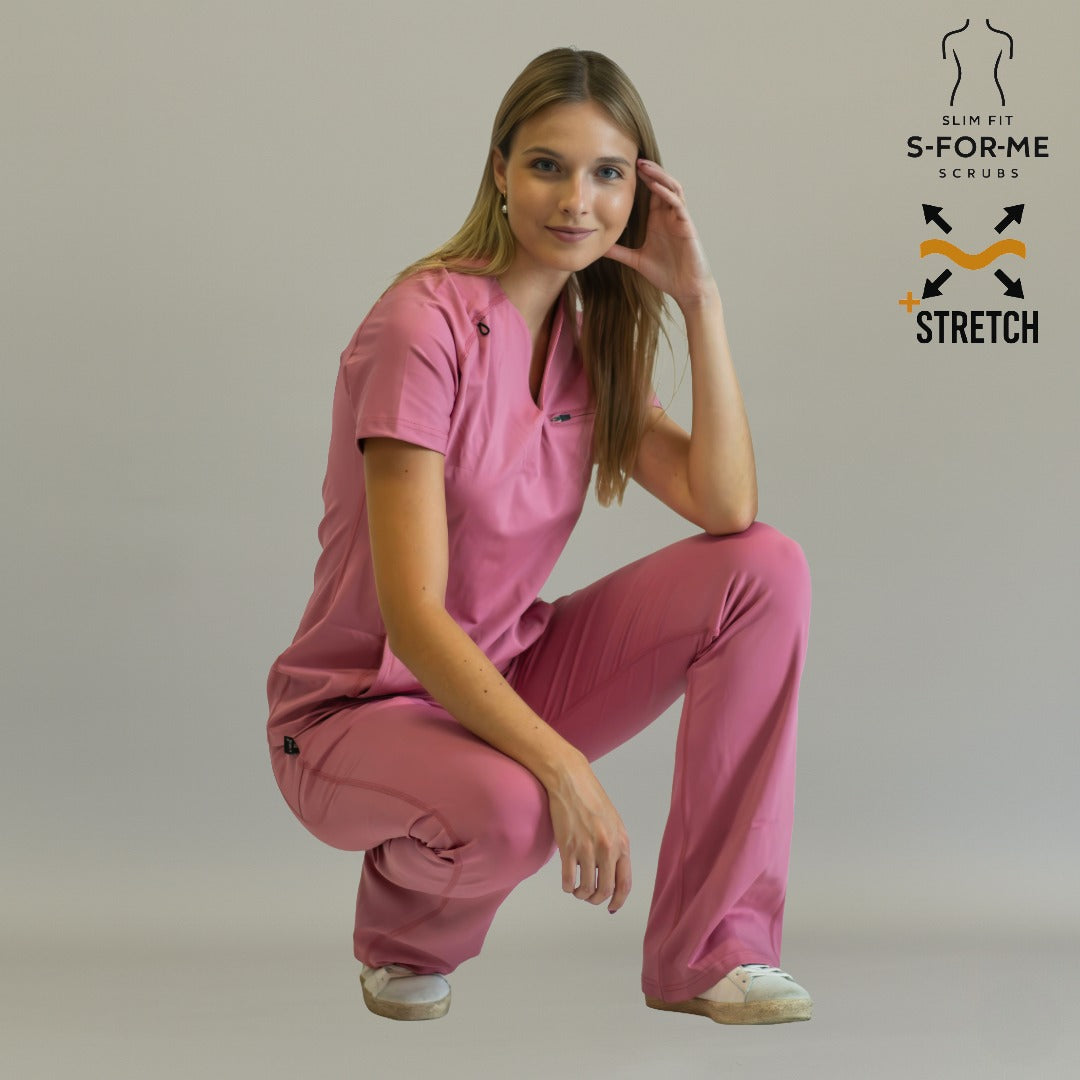 bota acampanada pantalon 915 palo de rosa scrubs mujer sandel medica