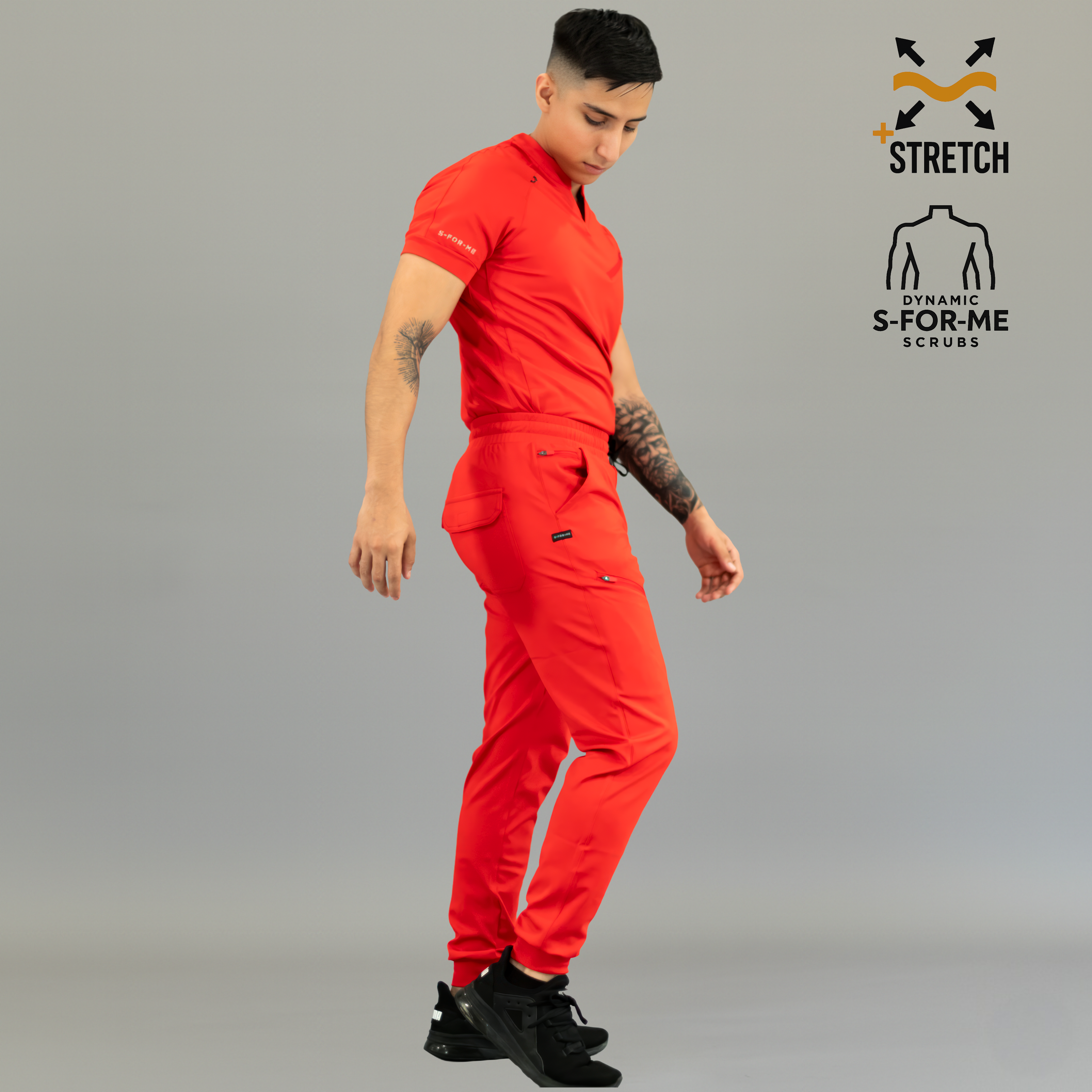 Conjunto Quirúrgico Hombre · Scrubs 905 Super Stretch · Rojo