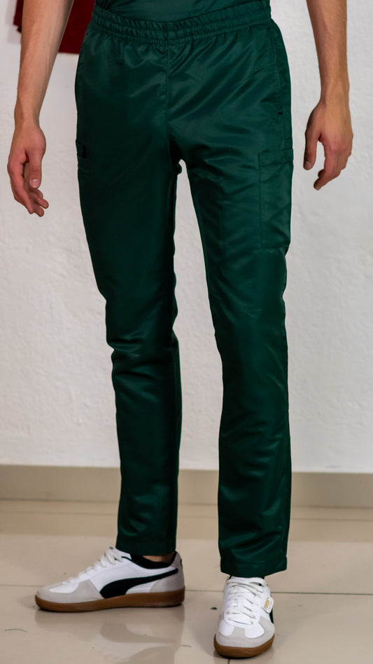 Pantalon Quirurgico Verde Botella Microfibra Hombre.