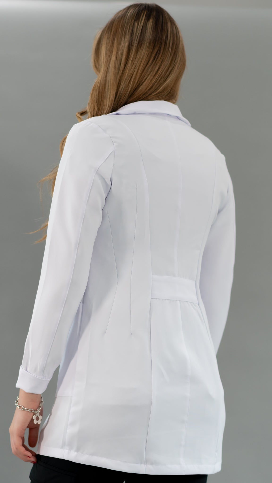 Bata Médica Stretch Pure White Dama, Antifluido