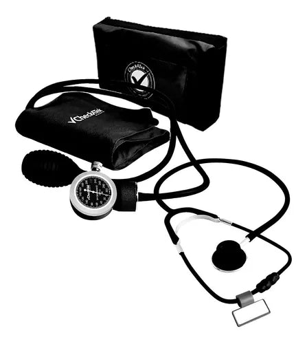 Kit Doble Baumanometro Aneroide Negro (Incluye Estetoscopio)