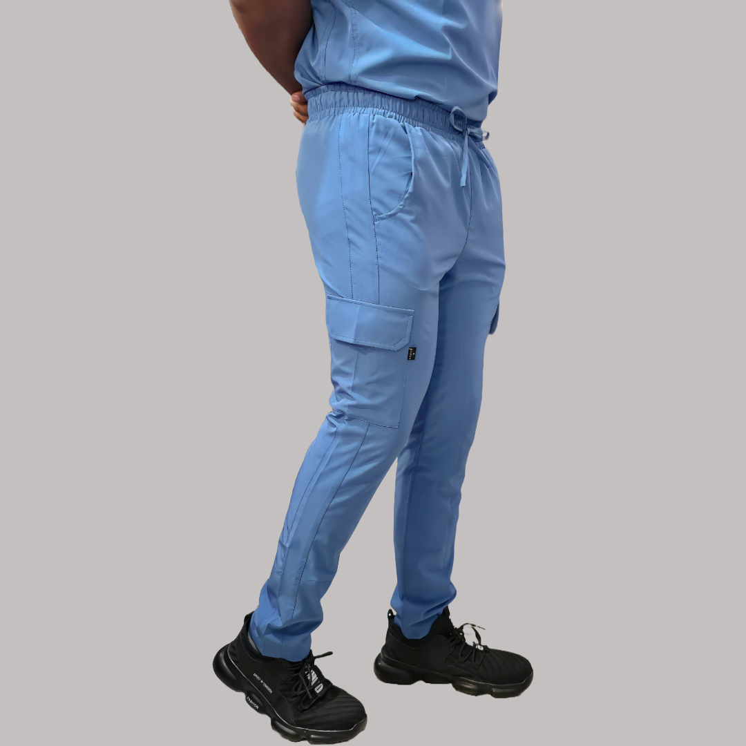 Pantalón Quirúrgico Skinny, Azul Plumbago F.W Hombre, Scrubs 520