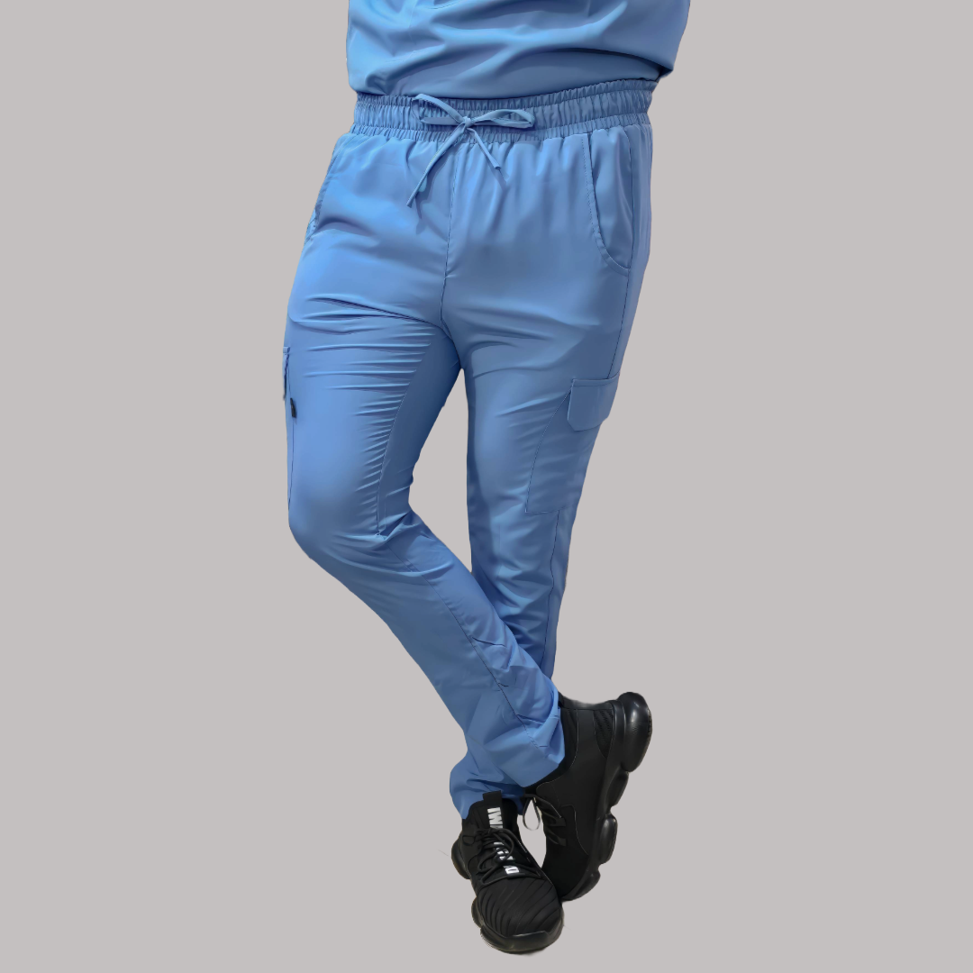 Pantalón Quirúrgico Skinny, Azul Plumbago F.W Hombre, Scrubs 520