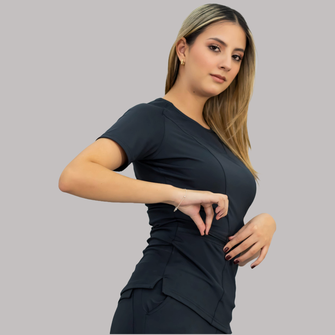Filipina Quirurgica Negra Mujer Super Stretch, Scrubs 901
