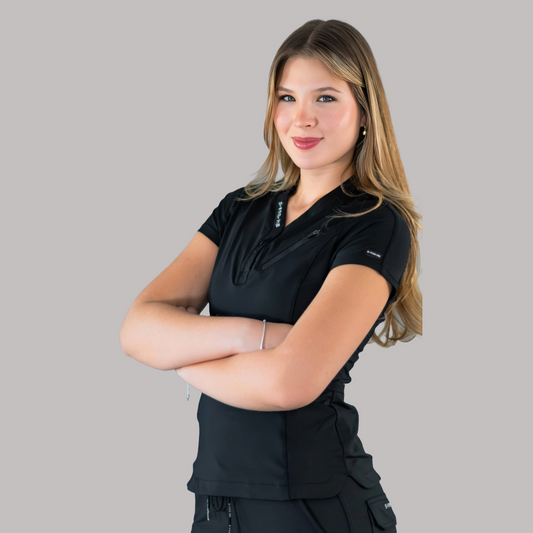 Women's scrub top 905 Black