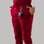 Unisex Scrub Jogger Super Stretch Burgundy, Scrubs 901