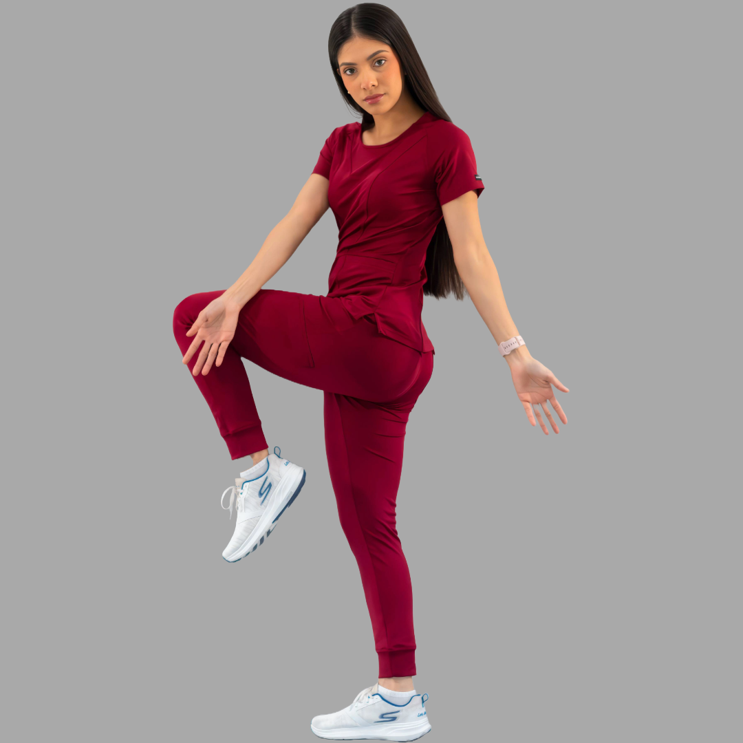 Jogger Quirurgico Mujer 901 Burgundy, Super Stretch