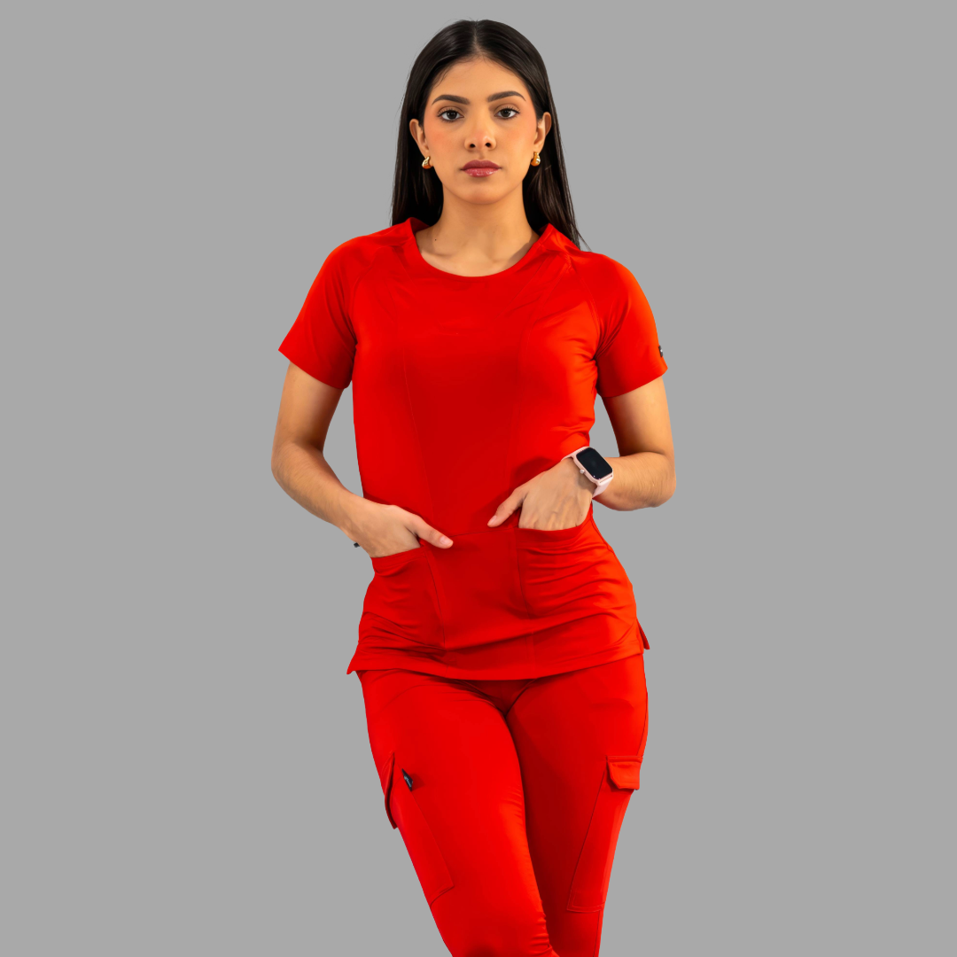 Filipina Quirúrgica Mujer 901 Rojo, Super Stretch