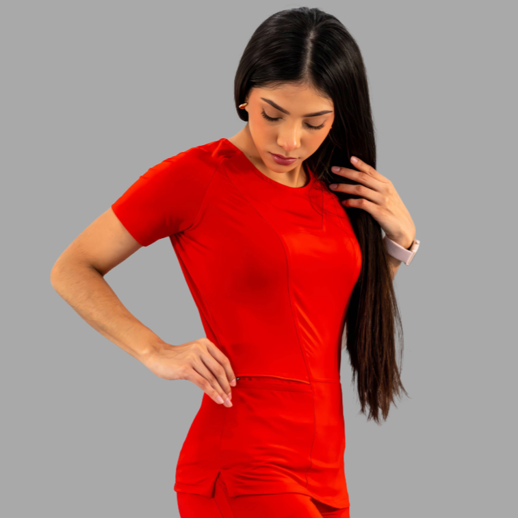 Filipina Quirúrgica Mujer 901 Rojo, Super Stretch