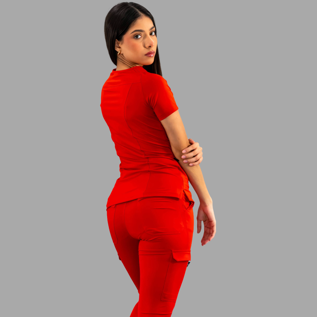 Filipina Quirúrgica Mujer 901 Rojo, Super Stretch