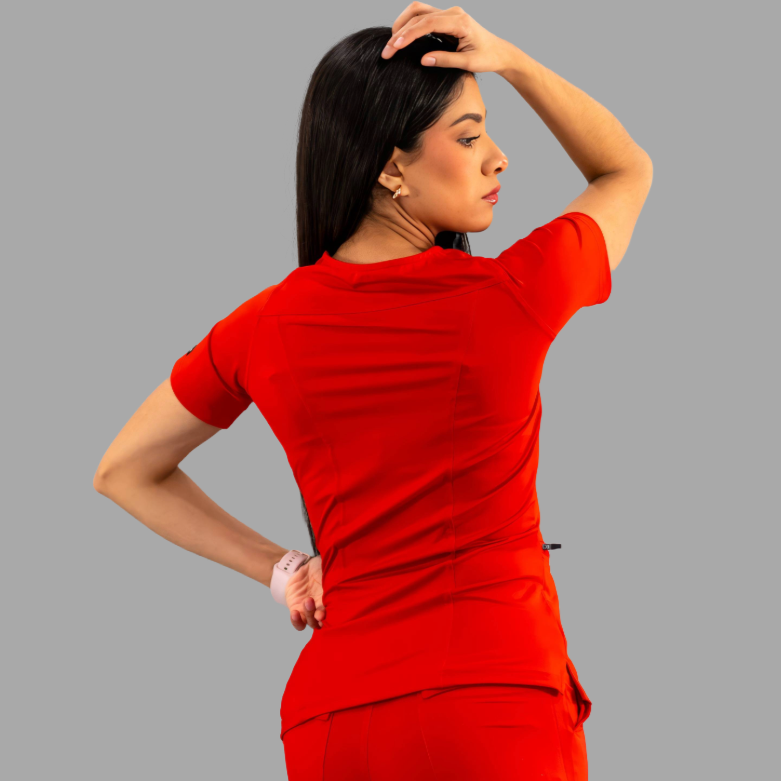 Filipina Quirúrgica Mujer 901 Rojo, Super Stretch