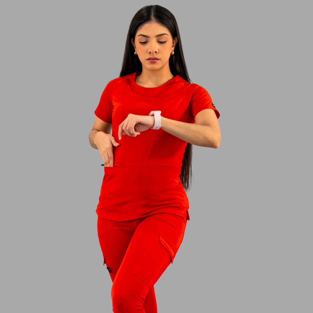 Filipina Quirúrgica Mujer 901 Rojo, Super Stretch