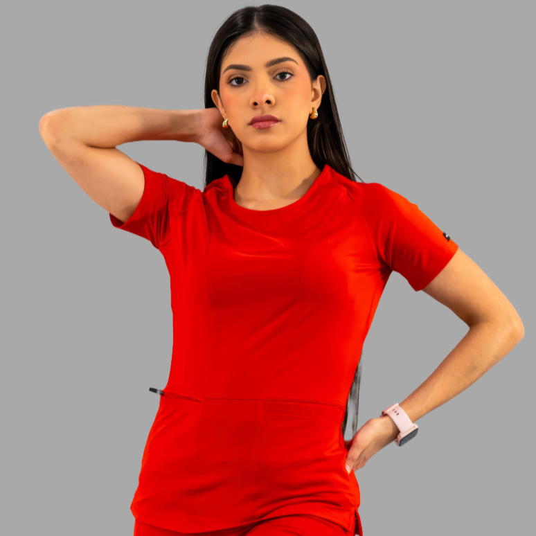 Filipina Quirúrgica Mujer 901 Rojo, Super Stretch