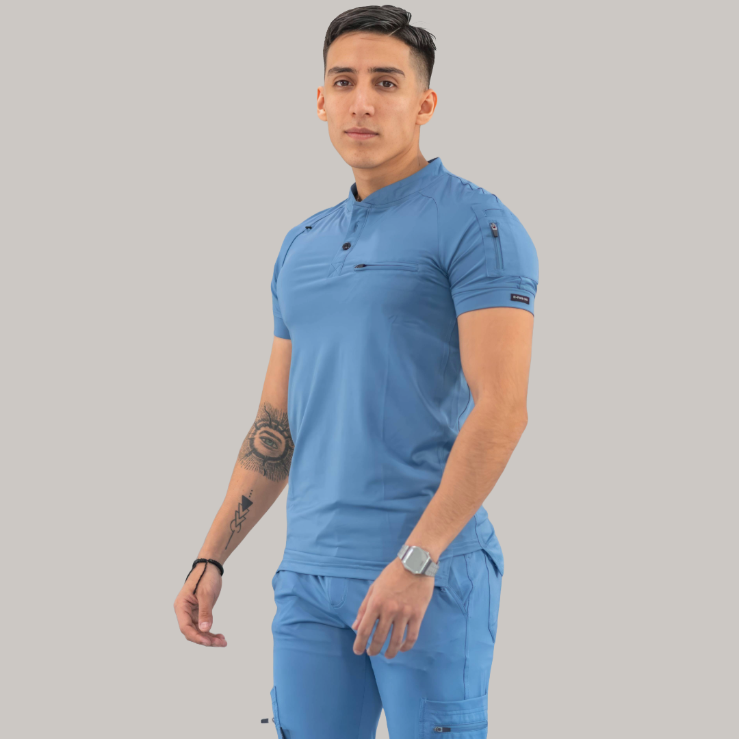 Filipina Quirúrgica Hombre Azul Plumbago, Scrubs 901