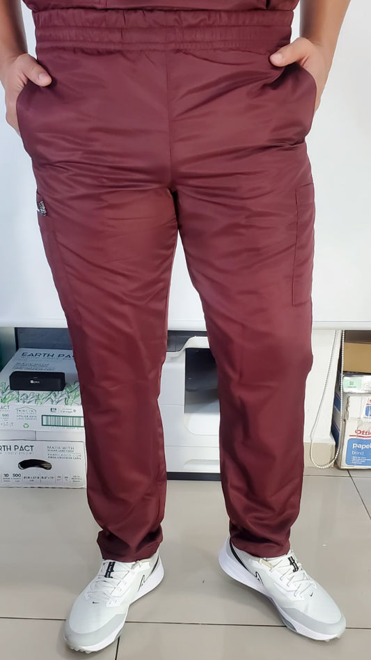 Pantalon Quirurgico Vino Microfibra Hombre.