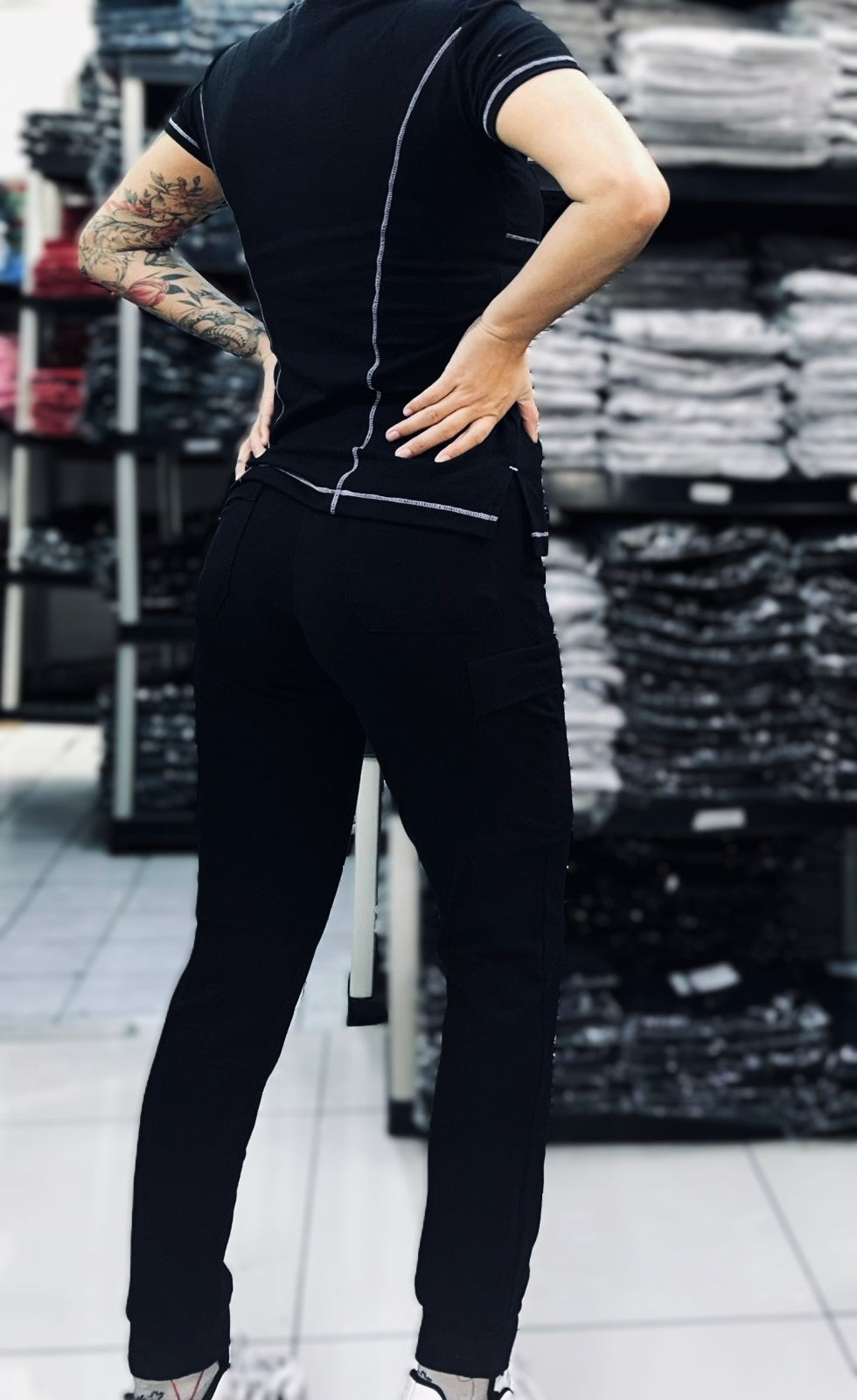 Jogger 100% Algodón negro petite