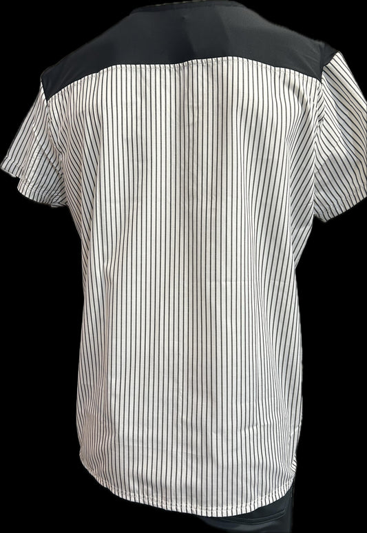 Filipina Rayas Blancas /Gris cuello V. Hombre