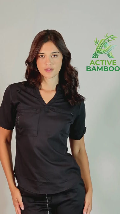 Jogger Negro Bamboo Quirúrgico Mujer S-FOR-ME 511 - Tela Bambú 160g
