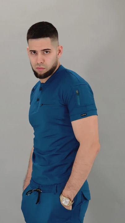 Filipina Quirúrgica Azul Caribe Hombre, Scrubs 901 Super Stretch